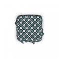 thumbnail image 2 of Floral Ottoman Cover, Victorian Antique Style, 2 Piece Slipcover Set with Ruffle Skirt for Square Round Cube Footstool Decorative Home Accent, Standard Size, Black Aqua White, by Ambesonne, 2 of 5