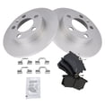 thumbnail image 2 of TRQ Rear Brake Pad & Rotor Kit Brake Pads Brake Rotor Ceramic Premium G-Coated Fits Select 2007-2010 Volkswagen Beetle 1999 Golf Jetta, 2 of 6