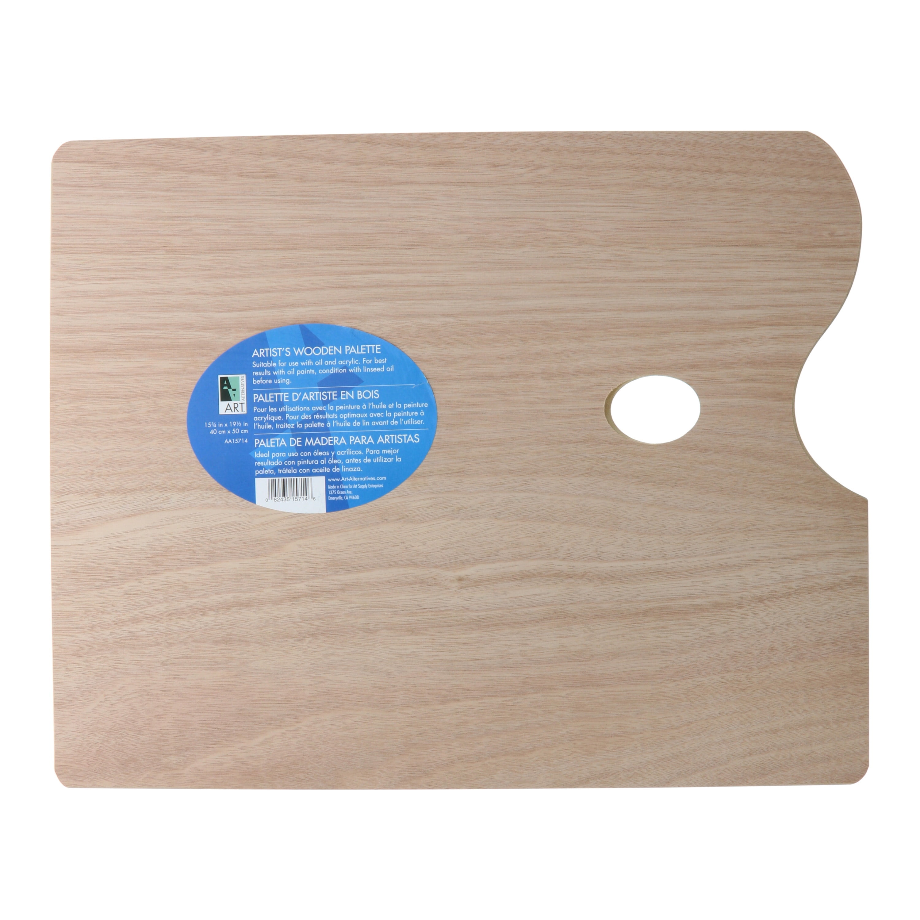 Art Alternatives Artist's Rectangular Wooden Palette