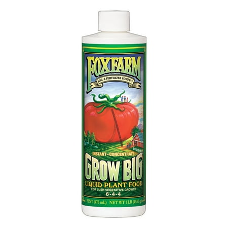 FoxFarm Grow Big Liquid Concentrate Plant Fertilizer, 1 Pint Bottle |