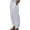 White, variant on WREESH Womens Fashion Cotton Linen Pants Summer Lightweight High Waisted Beach Pant Loose Solid Color Trousers with Pockets White