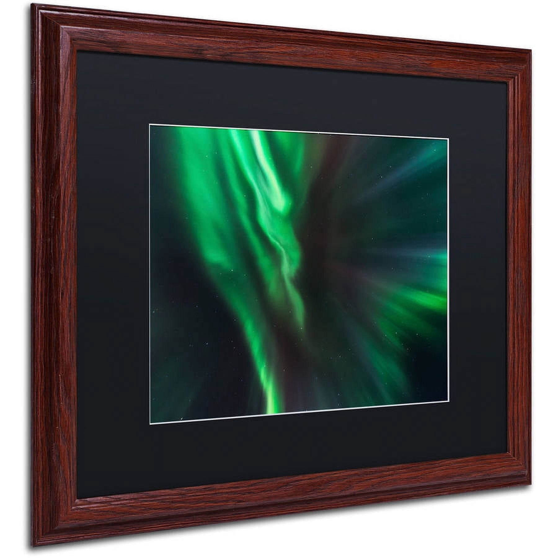 Trademark Fine Art "Lights of Gods" Canvas Art by Mathieu Rivrin, Black Matte, Wood Frame