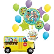 Anagram Cocomelon Birthday School Bus Party Supplies Foil and Latex Balloon Bouquet Decorations