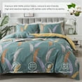thumbnail image 3 of Lanpei Feather Farmhouse Duvet Cover Set 3Pcs Twinxl, 100% Cotton Shabby Rose Chic Comforter Cover Set with Zipper, Flower Pattern Reversible Designer Bedding Set (1 Duvet Cover, 2 Pillowcases), 3 of 7