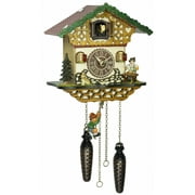 Quartz Cuckoo Clock Black forest house with music and swing  TU 4264 QMS