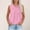 A407 Pink, variant on Linen Tank Top for Women Round Neck Sleeveless Fashion Pleated Drape Design Solid Color Lightweight Breathable Casual Summer Blouse