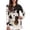 Brown Cow Print, variant on Uorisanigo Easter Bunny Women's Long Sleeve Golf Shirt Size M Fashionable Quarter Zip Colorful Moisture Wicking Casual Tennis Activewear Soft Quarter Zip Pullover