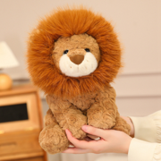 Sun Lion Plush Toy, Stuffed Lion Animal Doll, Ultra Soft Faux Fur Mane, Cute Gift 9.8 13.8