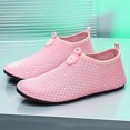 thumbnail image 4 of Unisex Solid Color Water Shoes Flat Breathable Lightweight Wading Shoes Quick Drying Non Slip Sneakers Pink Size 7, 4 of 5