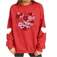 thumbnail image 5 of Dgankt Valentine's Day Shirts for Women Heart-Printed Crewneck Long Sleeve Shirts Casual Sweatshirt,Sizes XS-XL, 5 of 9