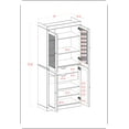 thumbnail image 6 of Palace Imports 100% Solid Wood 32" Pantry Cabinet with Solid, Frosted Glass Doors, 2-Drawers and Adjustable Shelves, Yellow, 6 of 6