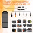 thumbnail image 2 of Mesuvida Cargador solar portátil de 30 W, cargador de panel solar plegable con puerto MC4 de 18 V, CC (12 V) / 2 * USB-A (QC3.0) / USB-C (PD18W) para generador de teléfono, viajes de camping, 2 of 5