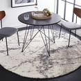 thumbnail image 2 of SAFAVIEH Fontana Shag Damri Classic Plush Area Rug, Ivory/Grey, 6'7" x 6'7" Round, 2 of 8