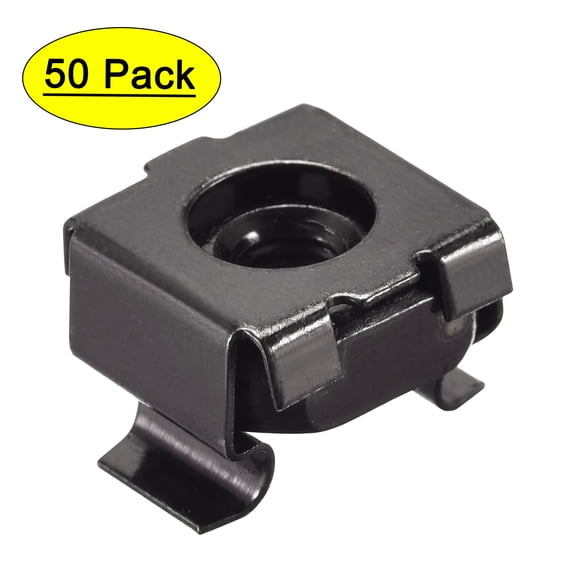Unique Bargains Snap-in Cage Nuts M4 x 0.7mm Carbon Steel Metric Nut for Shelve Furniture 50Pcs