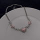 thumbnail image 4 of Stainless Steel Pink Heart Pendant Necklace for Women and Girls, 4 of 5