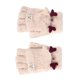 thumbnail image 1 of Girls Fingerless Gloves Keep Warm Cartoon Pattern Thickened Flip Top Gloves for Winter Beige, 1 of 5