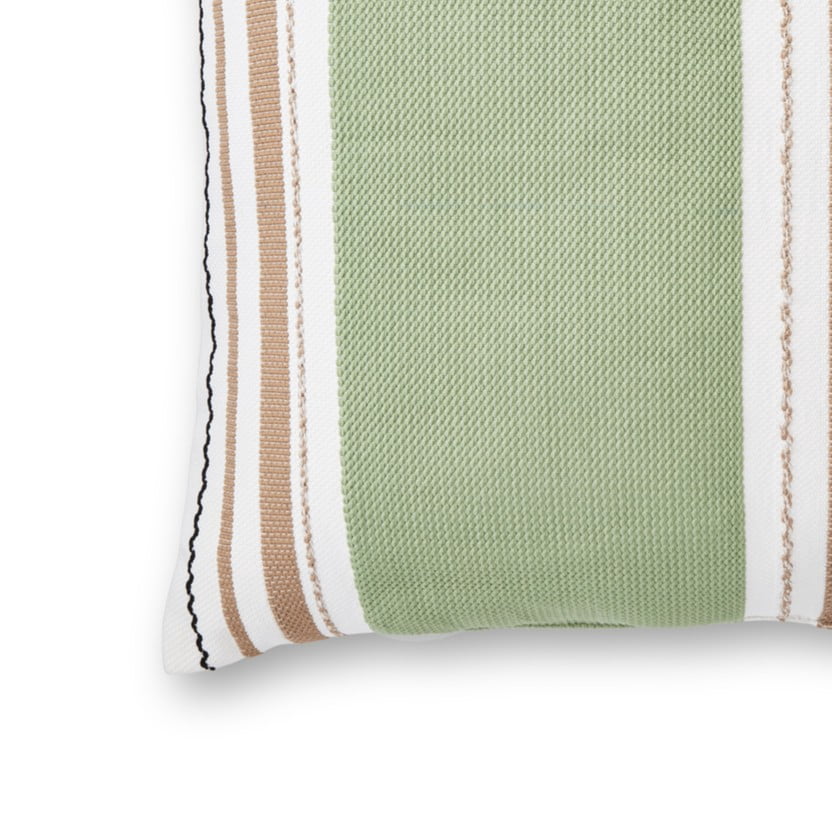 Better Homes & Gardens 18" x 18" Green Bold Stripe Outdoor Pillow