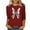 Wine, variant on Fartey Plus Size 3/4 Sleeve Shirts for Women 2025 Trendy Easter T Shirts Cute Graphic Tees Slim Fit Summer Crew Neck Tunic Tops Dressy Casual Holiday Tshirt Red S-5XL