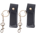 thumbnail image 1 of ColoMX 2pcs lápiz labial llavero bolsa de almacenamiento bolsa de bálsamo labial para mujeres niñas (negro), 1 of 8