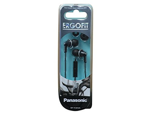 Panasonic RP-HJE125EK Wired In-Ear Headphones, Black, 3.5mm Jack