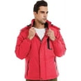 thumbnail image 5 of Tyhengta Men's Waterproof Ski Jacket Warm Winter Snow Coat Mountain Windbreaker Hooded Raincoat Red S, 5 of 6