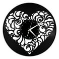 thumbnail image 2 of Amblelife Swirl Heart Vinyl Wall Clock Unique Gift for Friends Home Living Room Decoration Vintage Design Office Bar Room Home Decor, 2 of 7