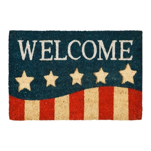 Clearance! Mode Stripes Stars Welcome Patriotic 4th of July Doormat, Memorial Day Home Decor Switch Rug Door Mat Floor Mat for Indoor Outdoor Outdoor Rug Home Decor Veterans Day Doormat Decorative