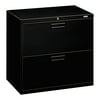 HON 2 Drawers Lateral Lockable Filing Cabinet, Black