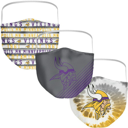 Minnesota Vikings Fanatics Branded Adult Face Covering 3-Pack