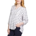 thumbnail image 2 of Wrangler Women's Babydoll Plaid Blouse (White, L), 2 of 3