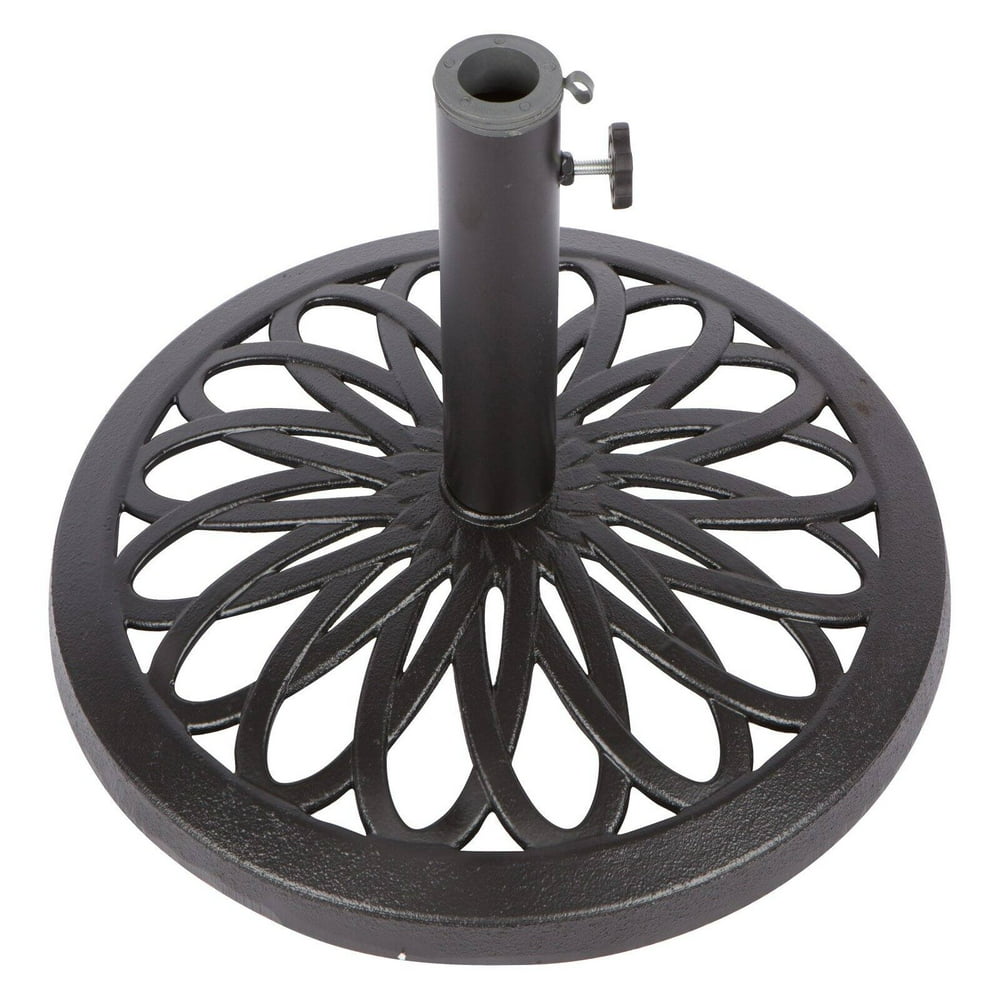 17.5" Cast Iron Patio Umbrella Base by Trademark Innovations (Black