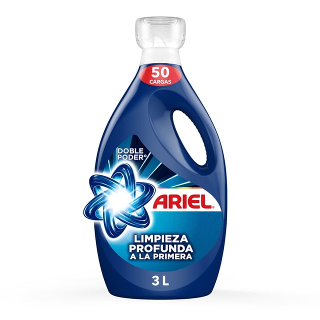 Detergente Líquido Ariel Limpieza Profunda a la Primera Rinde 50% Más Cargas' 3 l