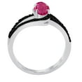 thumbnail image 5 of AoneJewelry 1.45 Ct. Pink Topaz & Black Diamond 10K Rose, White & Yellow Gold Dimaond Ring, 5 of 5