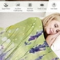 thumbnail image 3 of JEUXUS Flannel Material Blanket Lavender Abstract, Plant Wall Art Picture White, 3 of 6