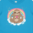 thumbnail image 4 of Inktastic Sloth Yoga Rainbow Girls Baby T-Shirt, 4 of 5