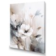thumbnail image 2 of Designart "Delicate Grey Flowers IV" Floral Wall Art For Kitchen, 2 of 5