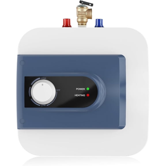 8/4/2.64/1.6 Gallon Mini Storage Water Heater, 110V 1500W instant water heater, wall-mounted or floor-mounted, suitable for RVs, kitchens, bathrooms, restaurants, and other locations.（1.6 Gallon）