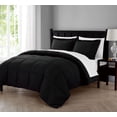 thumbnail image 1 of VCNY Home Lincoln Collection Comforter Soft & Cozy Bedding Set, Stylish Chic Design for Home DÃ©cor, Machine Washable, Full/Queen, Black/White, 1 of 5
