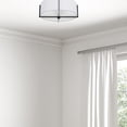 thumbnail image 2 of Dainolite 3LT Incandescent Semi-Flush Mount, MB w/ WH Shade, 2 of 8