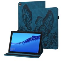XYX Case for MediaPad M5 lite 10.1 inch 2018 BAH2-W19 BAH2-L09, Retro Butterfly Slim Folio Stand Cover (Blue)