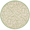 thumbnail image 2 of Safavieh Courtyard Kevin Floral Indoor/Outdoor Area Rug, Natural/Olive, 7'10" x 7'10" Round, 2 of 7