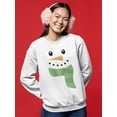 thumbnail image 2 of Snowman Face And Scarf Sweatshirt Women -Smartprints Designs, Female Small, 2 of 4