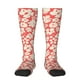 thumbnail image 1 of Fotbe Beige Flowers Calcetas Divertidas Estampadas para Hombre y Mujer, Calcetas de Algodón hasta la Rodilla para Caminar, Correr, Enfermería y Embarazo, 1 of 6