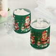 thumbnail image 2 of Yayeee 4 Pack Qtip Holder Bathroom Cotton Swab Canister with Lid Clear Dispenser Set, Cute Christmas Pattern, 2 of 6