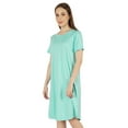 thumbnail image 4 of Inkmeso Solide T-Shirt d'Été Décontracté Robe de Nuit à Manches Courtes pour Femmes, 4 of 7
