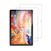 [2-Pack] Tempered Glass Screen Protector for RNRUO 10.1" Tablet, Ultra-Thin HD Clear, High Clarity, Case Friendly, Bubble Free，Anti-Scratch Protective Film