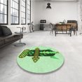 thumbnail image 4 of Ahgly Company Machine Washable Indoor Square Transitional Green Area Rugs, 7' Square, 4 of 7