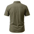 thumbnail image 3 of Mens Hawaiian Shirt Short Sleeve Shirt Patchwork Shirt with Open Collar and Lightweight Ethnic Style Tops, 3 of 3