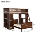 thumbnail image 6 of EUROCO Twin over Twin Loft Bed with Four Drawers and Ladder for Kids, 6 of 12