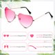 thumbnail image 2 of Gafas de sol de corazón Gafas hippie Marco de oro rosa JFHHH pequeña, 2 of 5